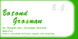 botond grosman business card